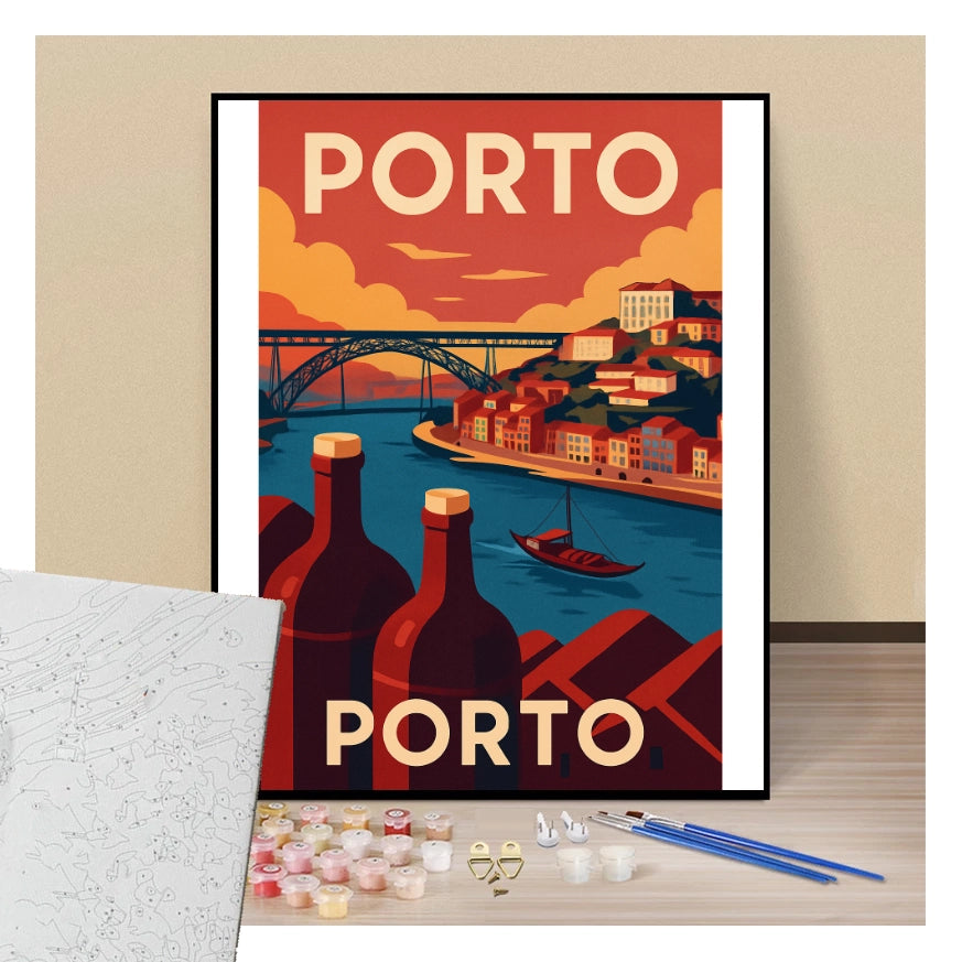 Poster Porto - Paint by numbers