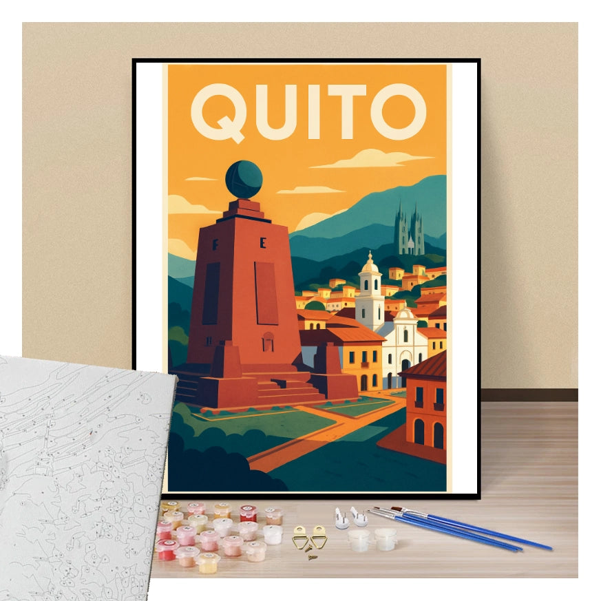 Poster Quito - Paint by numbers