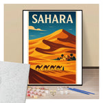 Poster Sahara - Paint by numbers