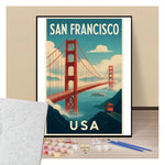 Poster San Francisco - Paint by numbers