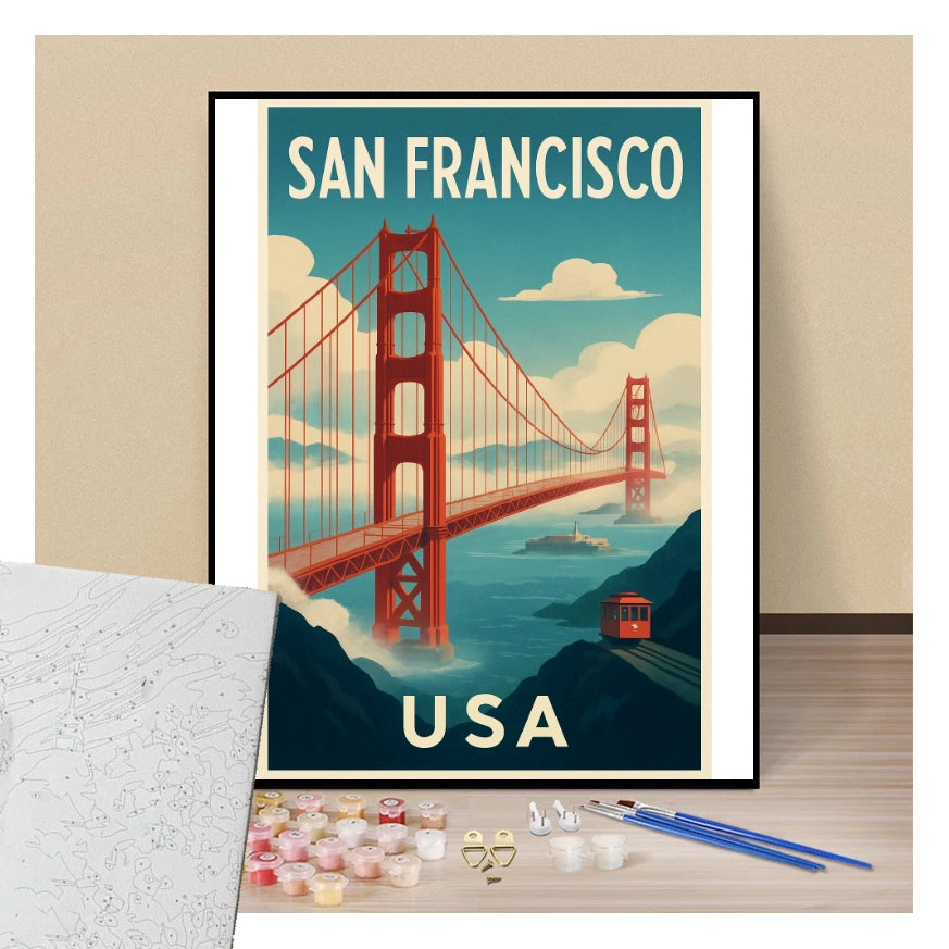 Poster San Francisco - Paint by numbers