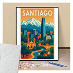 Poster Santiago - Paint by numbers