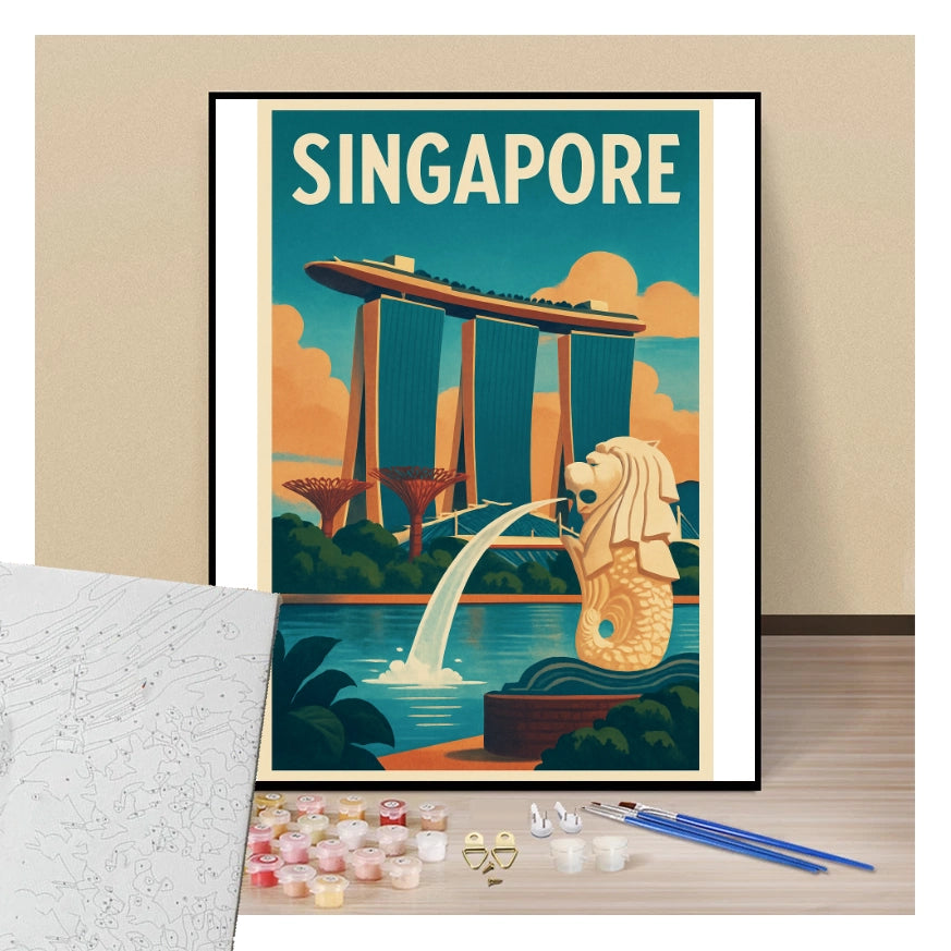 Poster Singapore - Paint by numbers