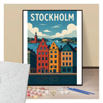 Poster Stockholm - Paint by numbers