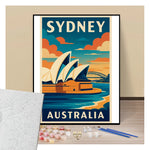 Poster Sydney - Paint by numbers