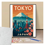 Poster Tokyo - Paint by numbers
