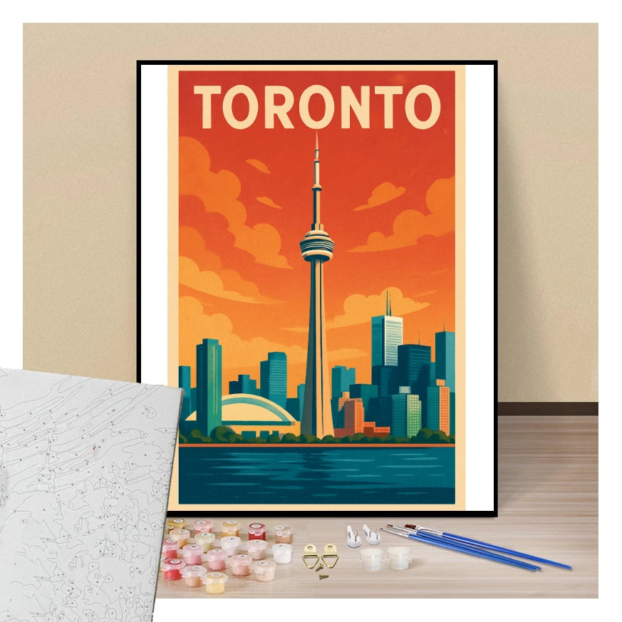 Poster Toronto - Paint by numbers