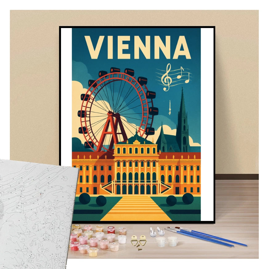 Poster Vienna - Paint by numbers