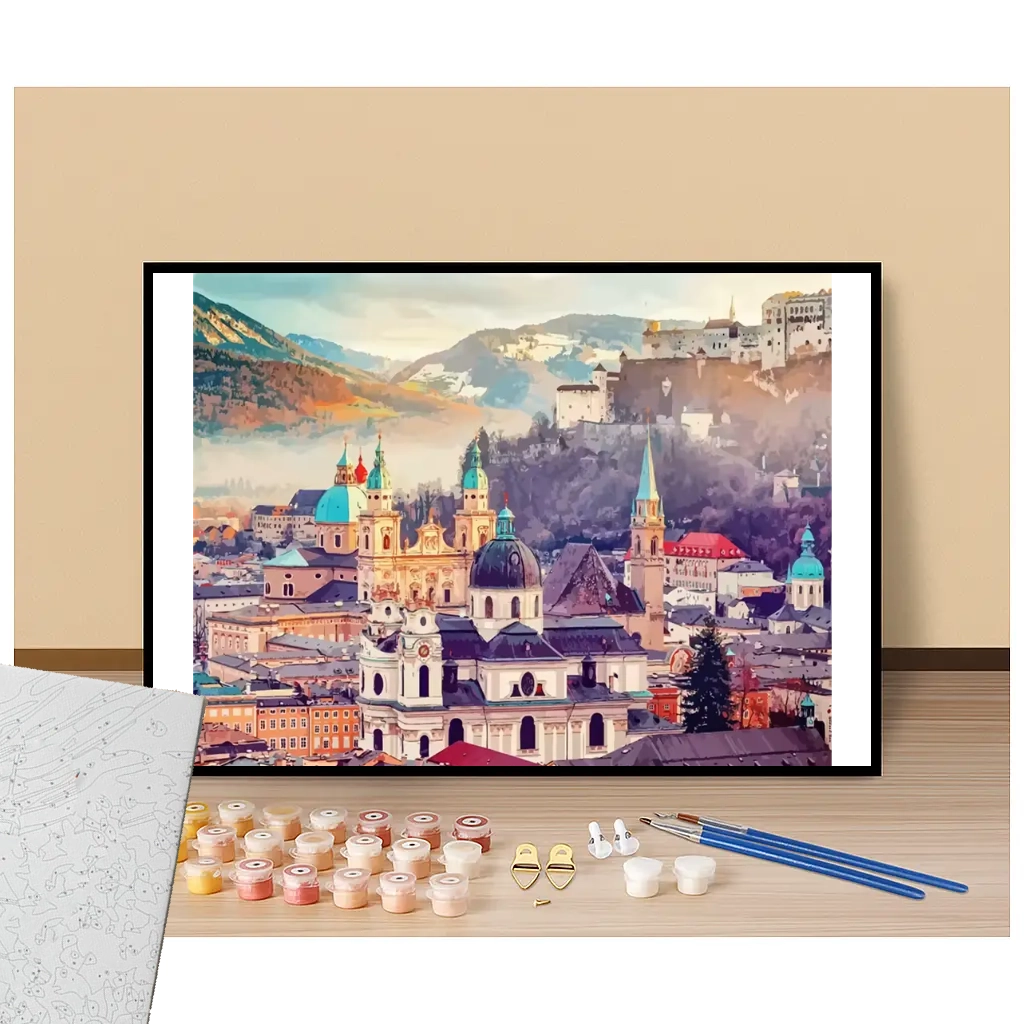 View of Salzburg - Austria - Paint by numbers