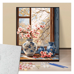 Bouquet of pink tulips - Paint by numbers