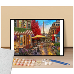 View of the Eiffel Tower from a street in Paris - Paint by numbers