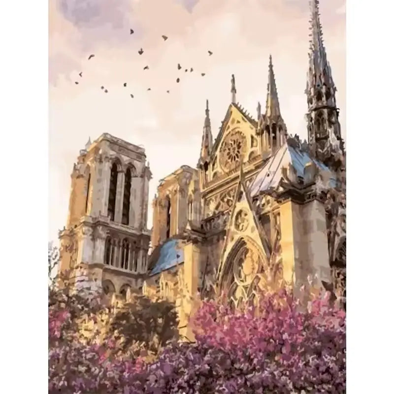 View of Notre-Dame of Paris Cathedral - Paint by numbers