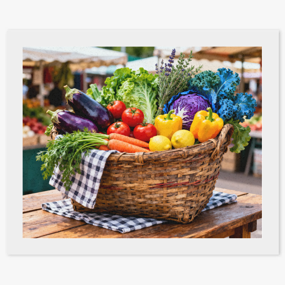 Fresh vegetables basket - Paint by numbers