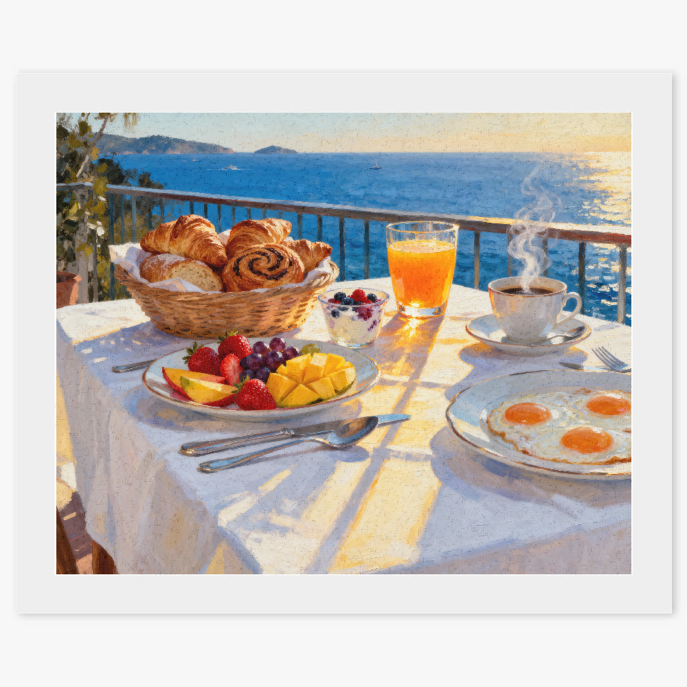Breakfast by the sea - Paint by numbers