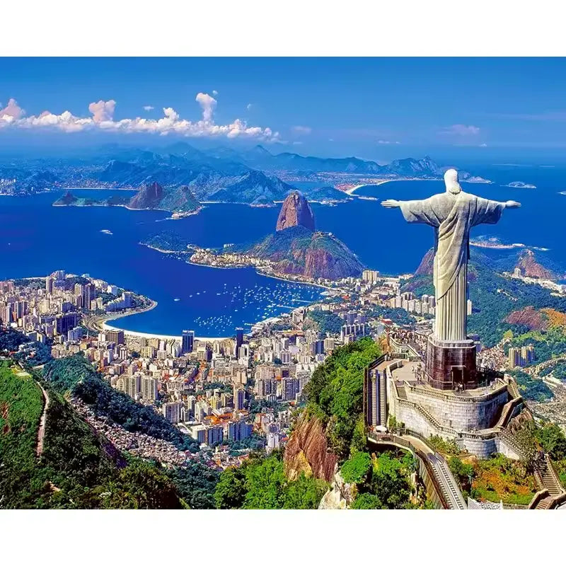 Corcovado statue "Christ the Redeemer" - Rio de Janeiro - Paint by numbers
