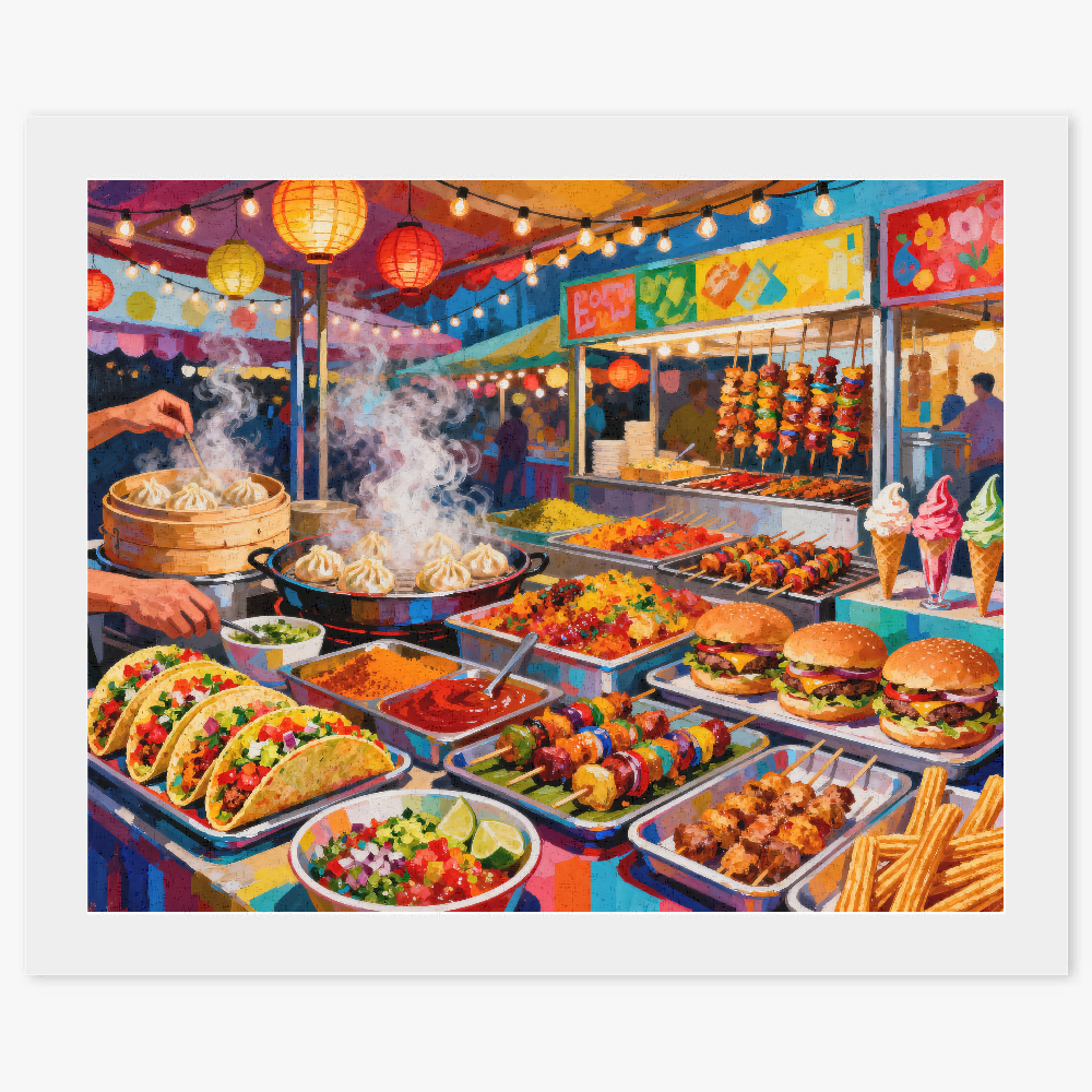 International street food - Paint by numbers