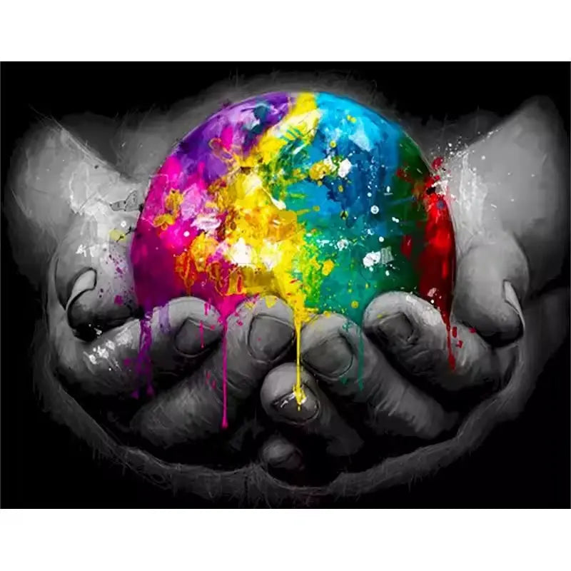 The Earth in your hands Pop Art - Paint by numbers