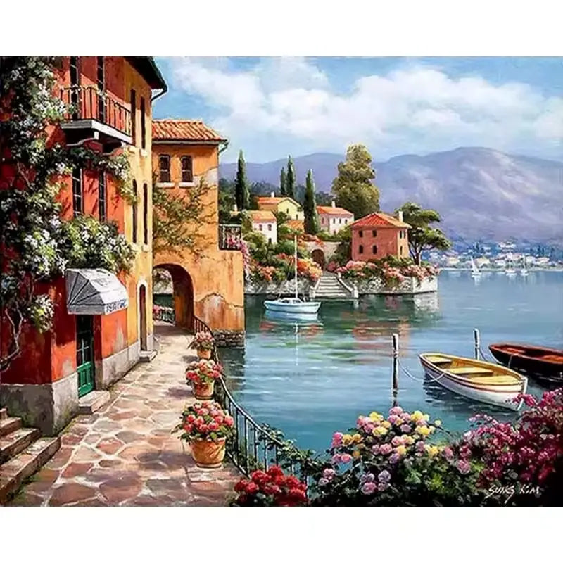Lakeside villas - Paint by numbers